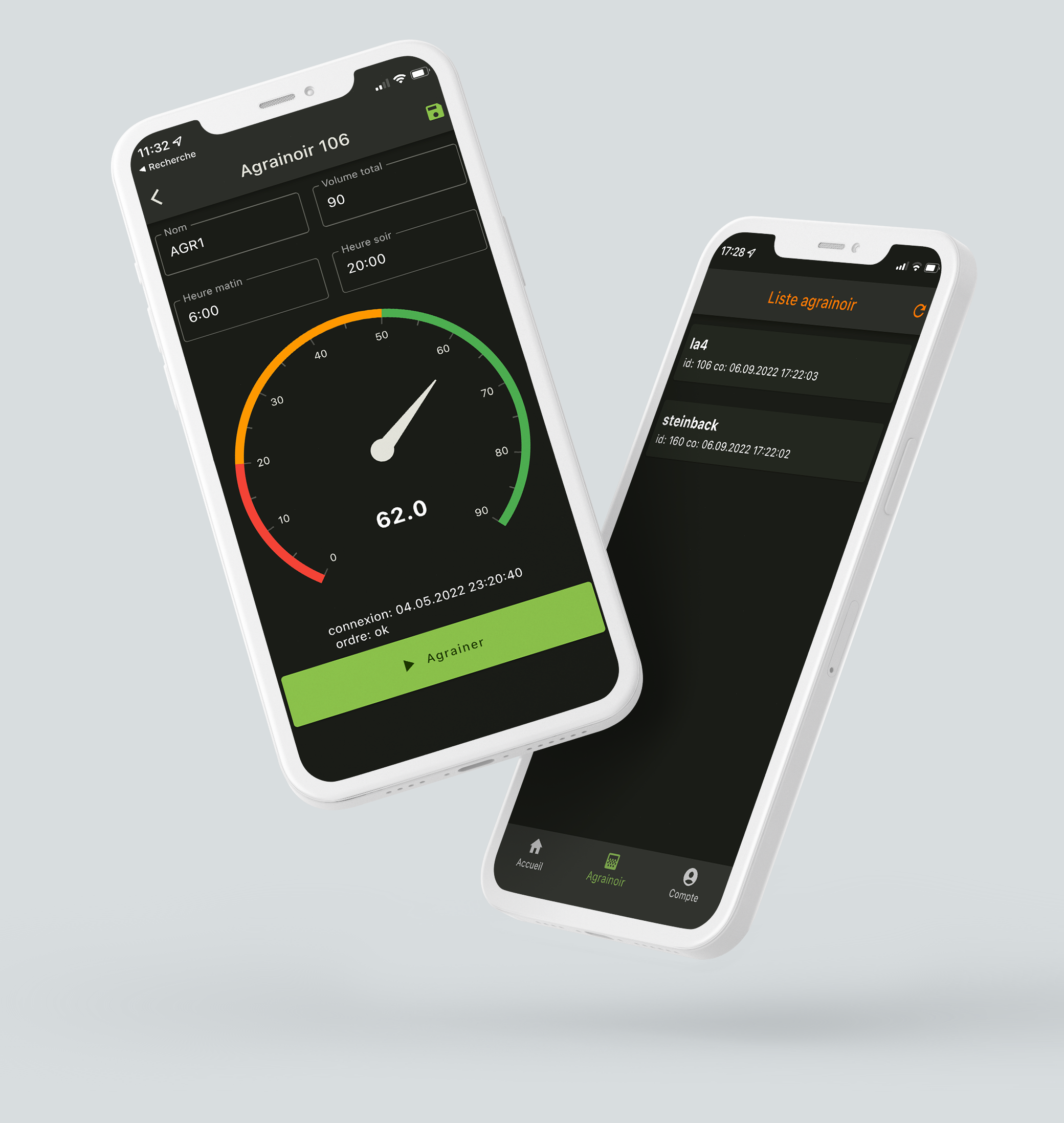 Application mobile agrainoir connecté